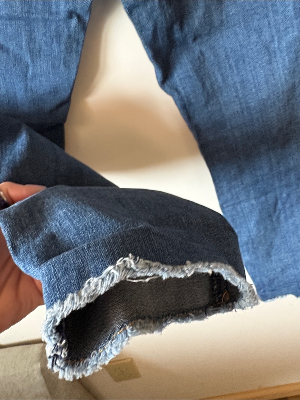Kut from the Kloth Blue Distressed Ankle Jeans - Picture 6 of 6